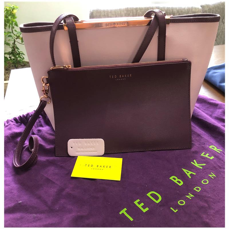 Ted Baker two sided color tote   کیف زنبیلی با 2 رنگ متفاوت در هر طرف